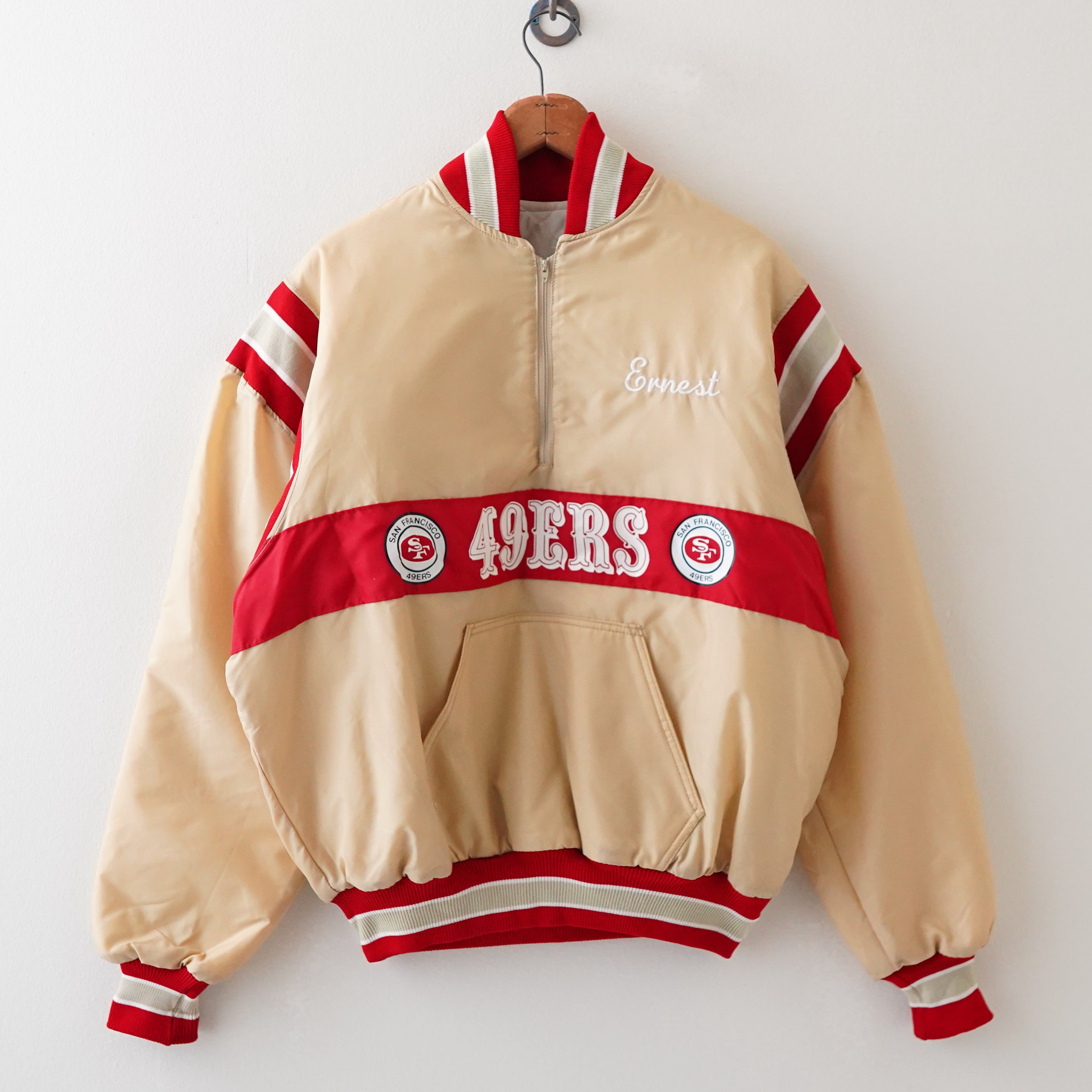 49ERS 赤 ベージュ 49ERS pullover jacket – NEVERKNOWS