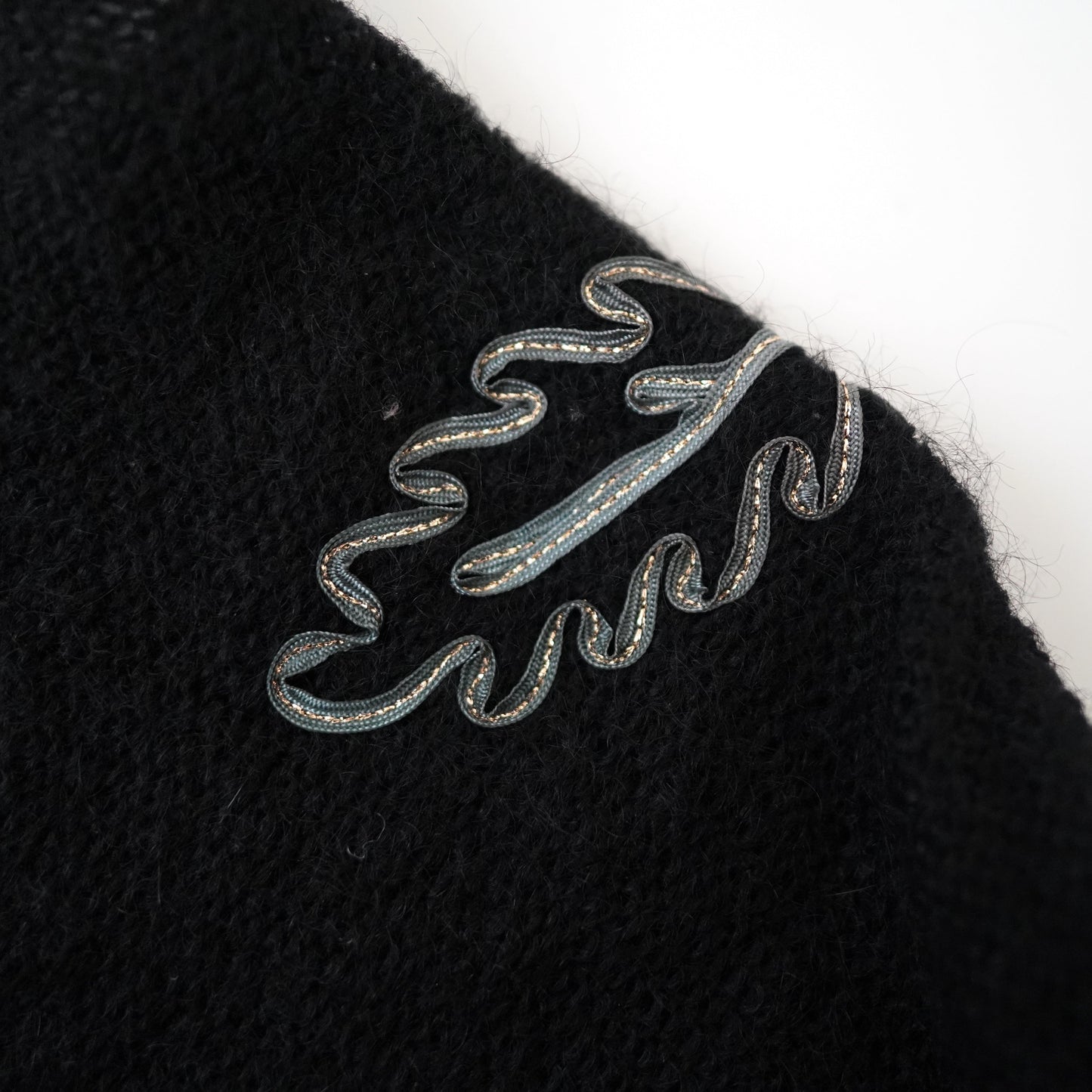 fur decorated cardigan