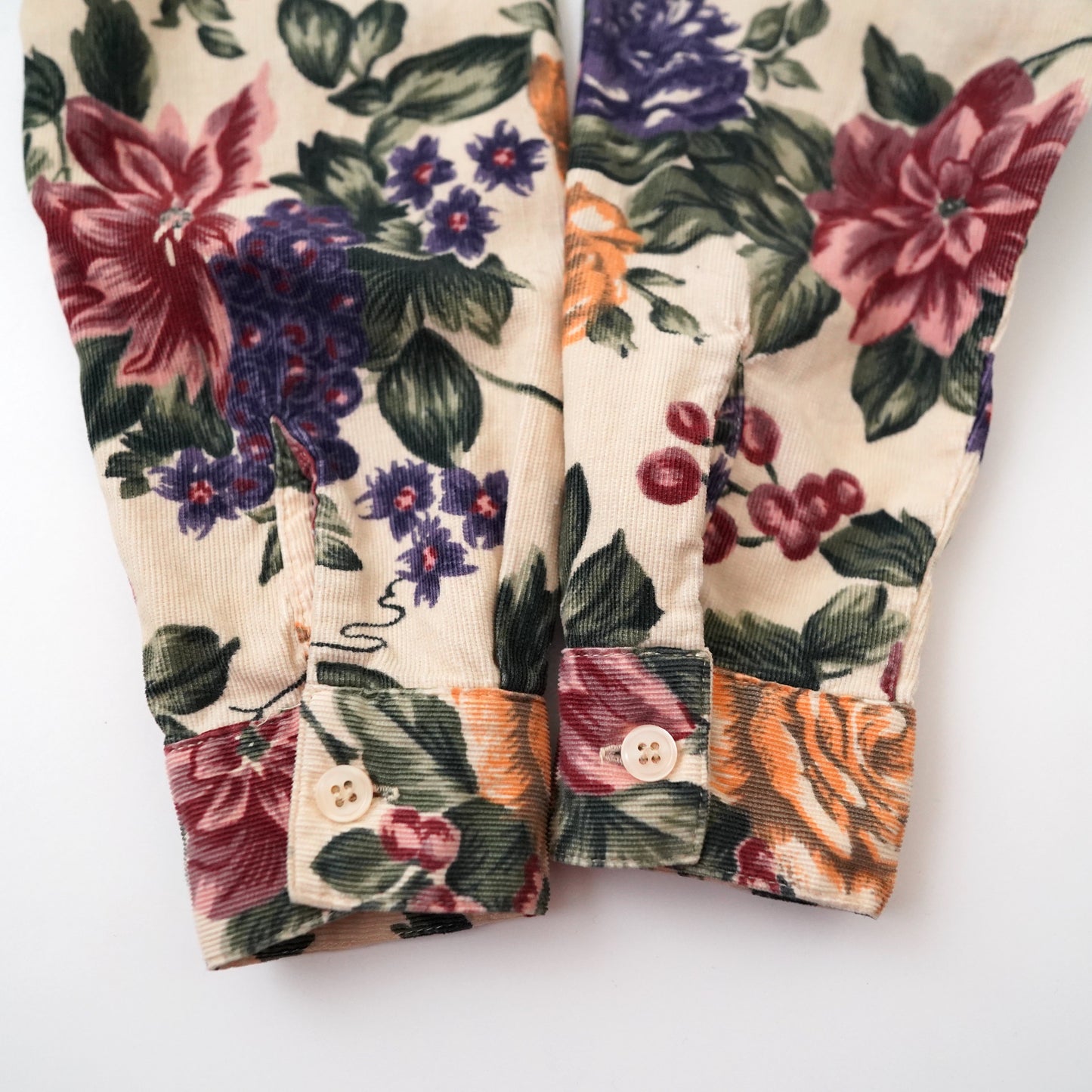 flower corduroy long shirt