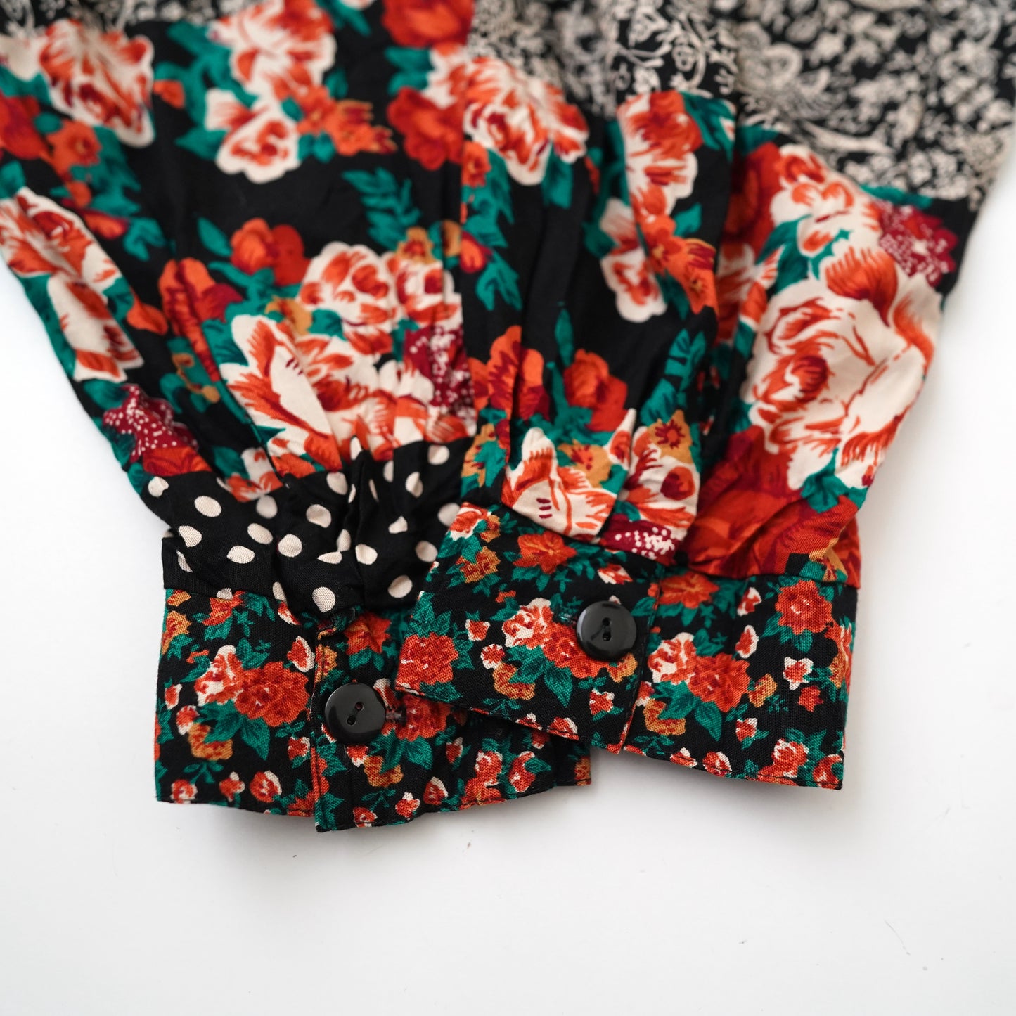 Cabrais Collection dot flower shirt