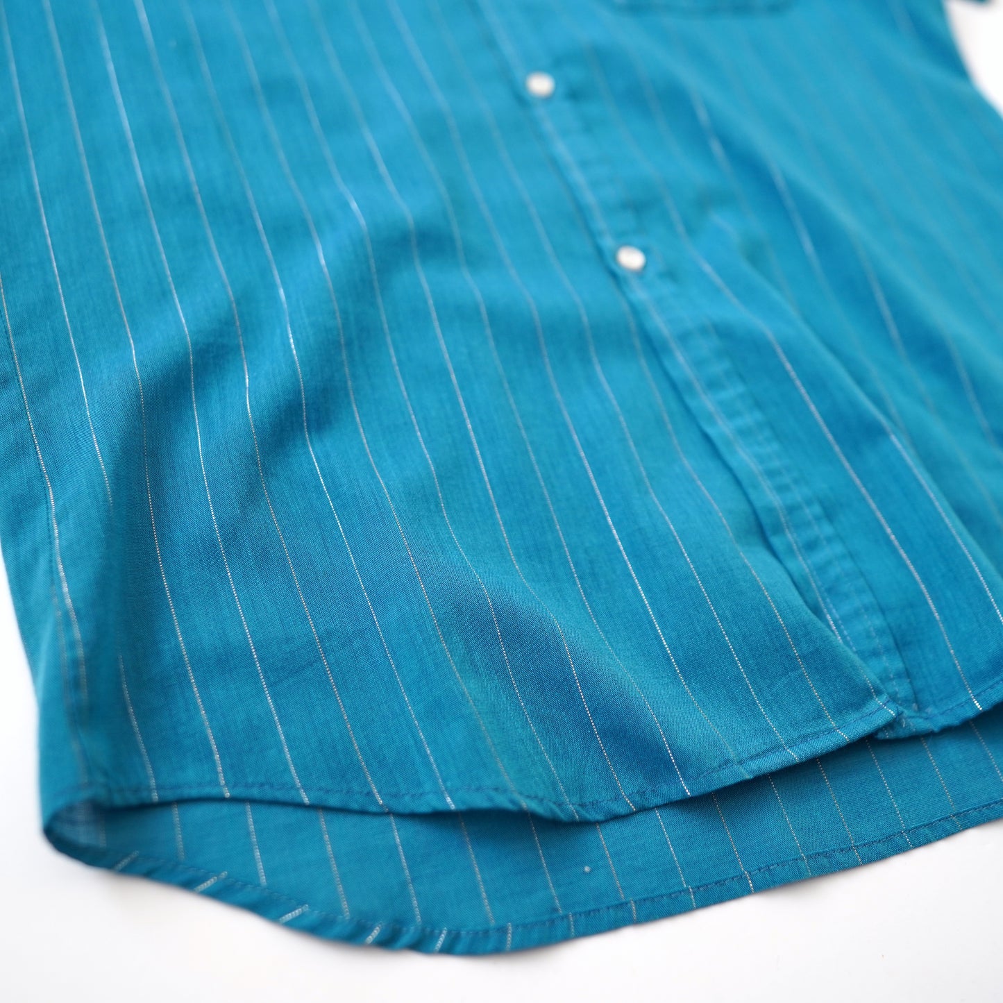 70s stripe button down collar shirt