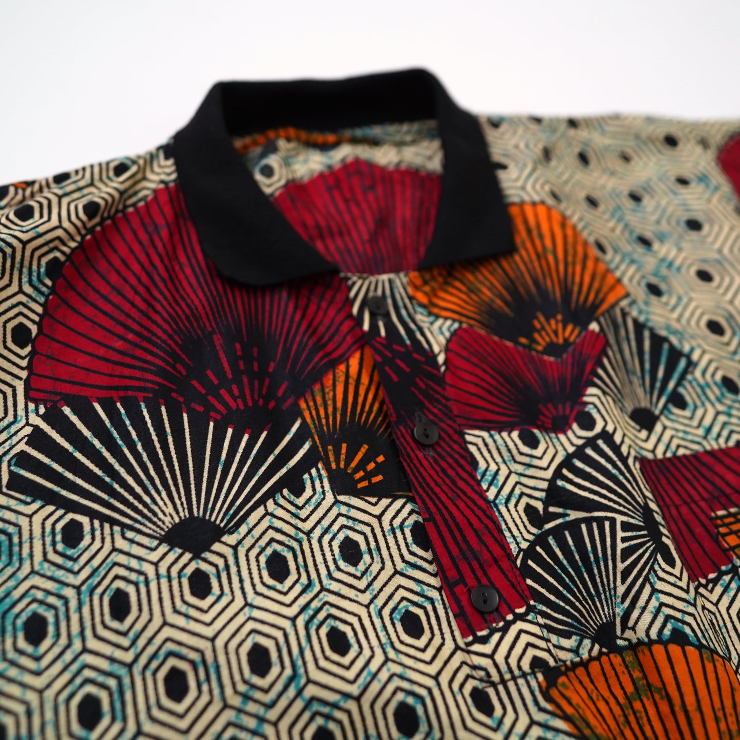 half button design shirt