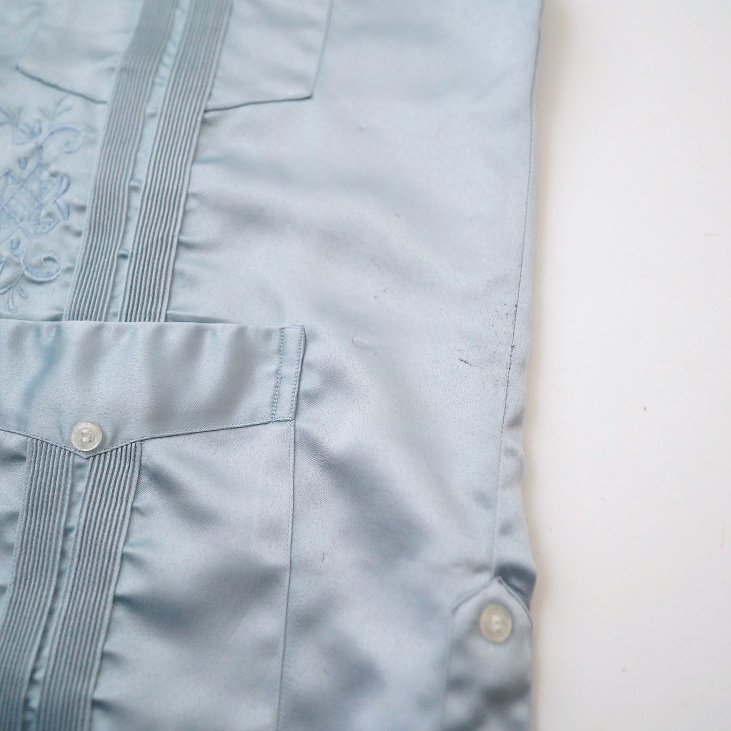 embroidery satin shirt