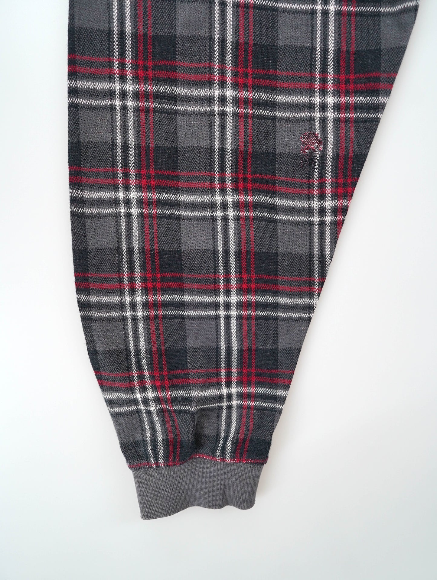 henley neck check long tee