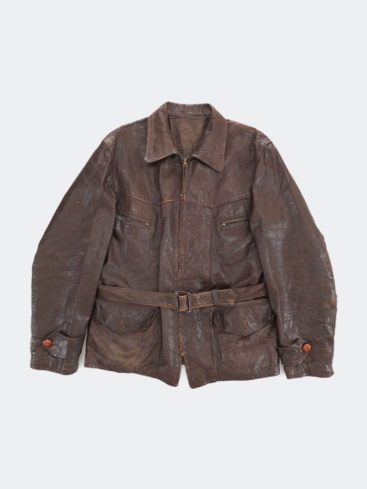50s Genuine American leather jacket – NEVERKNOWS