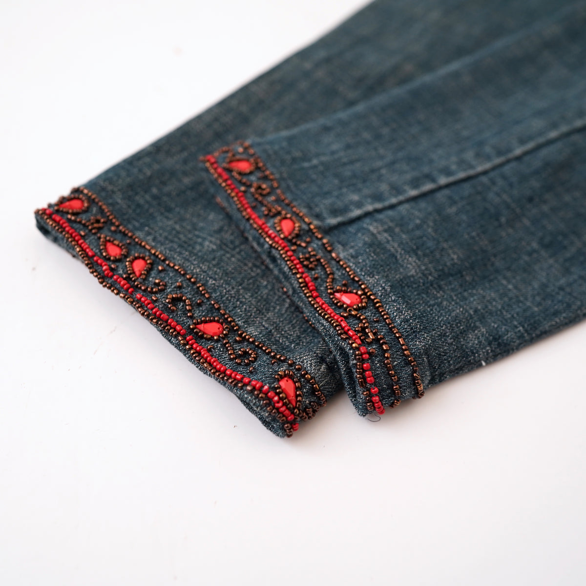 no collar design denim shirt