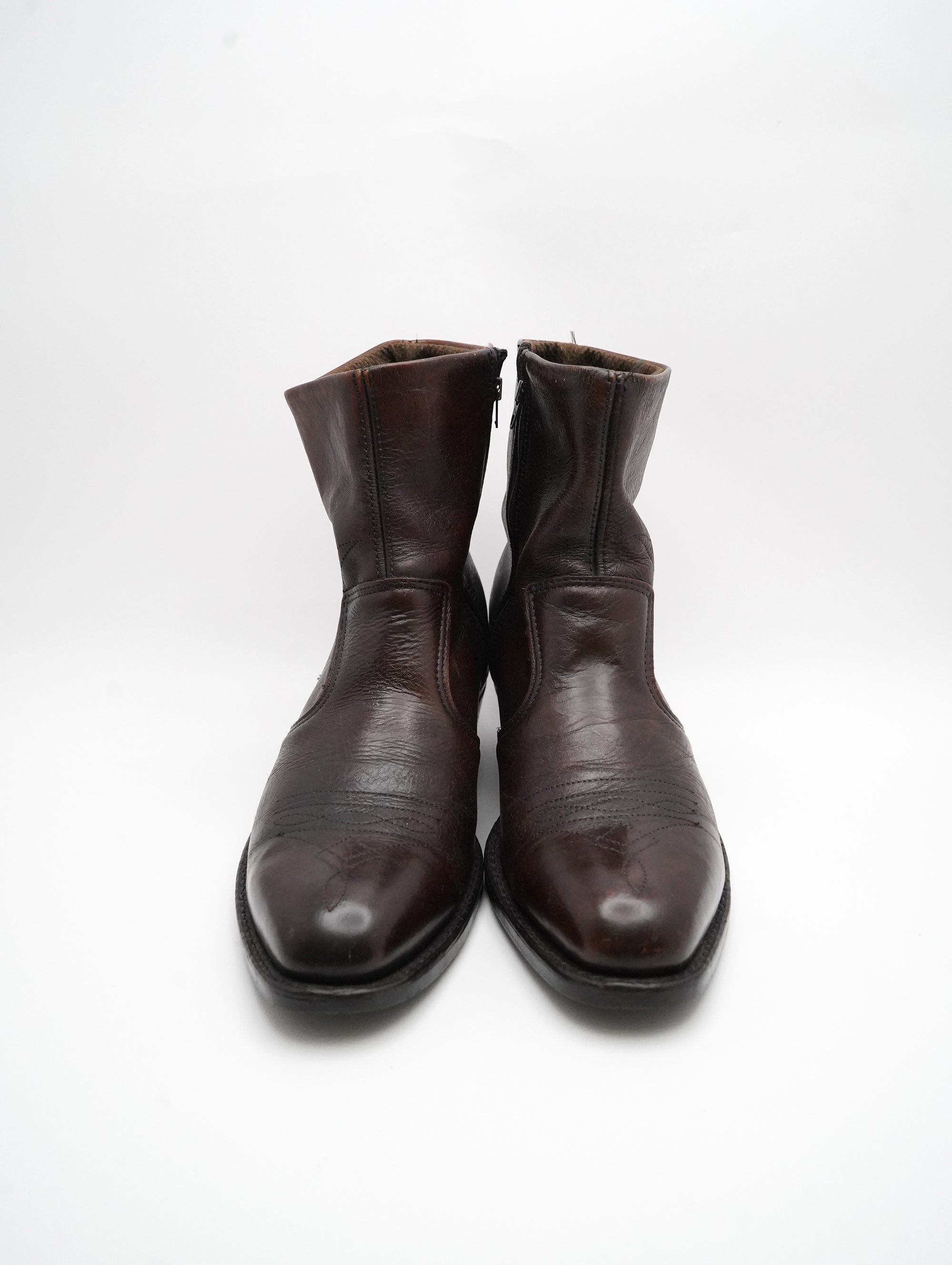 Side Zip Western boots – NEVERKNOWS