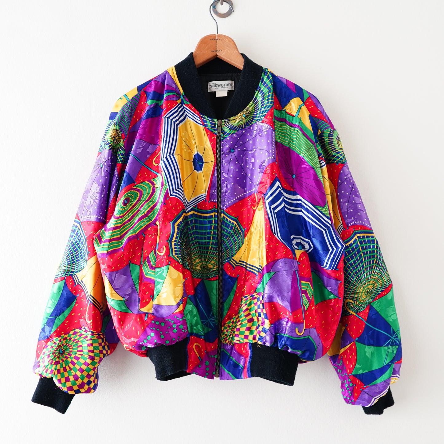 80s silkworm's colorful umbrella blouson