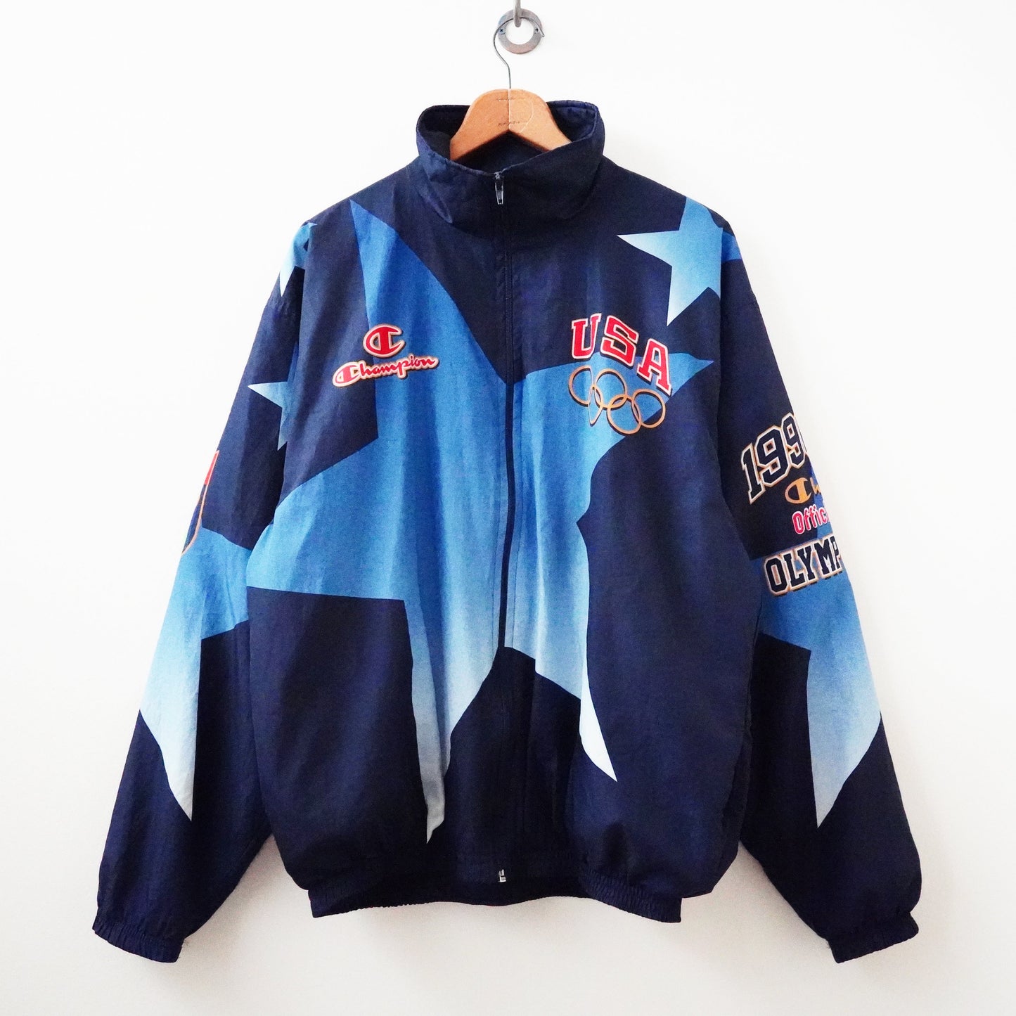 90s Champion Olympic polyester jacket