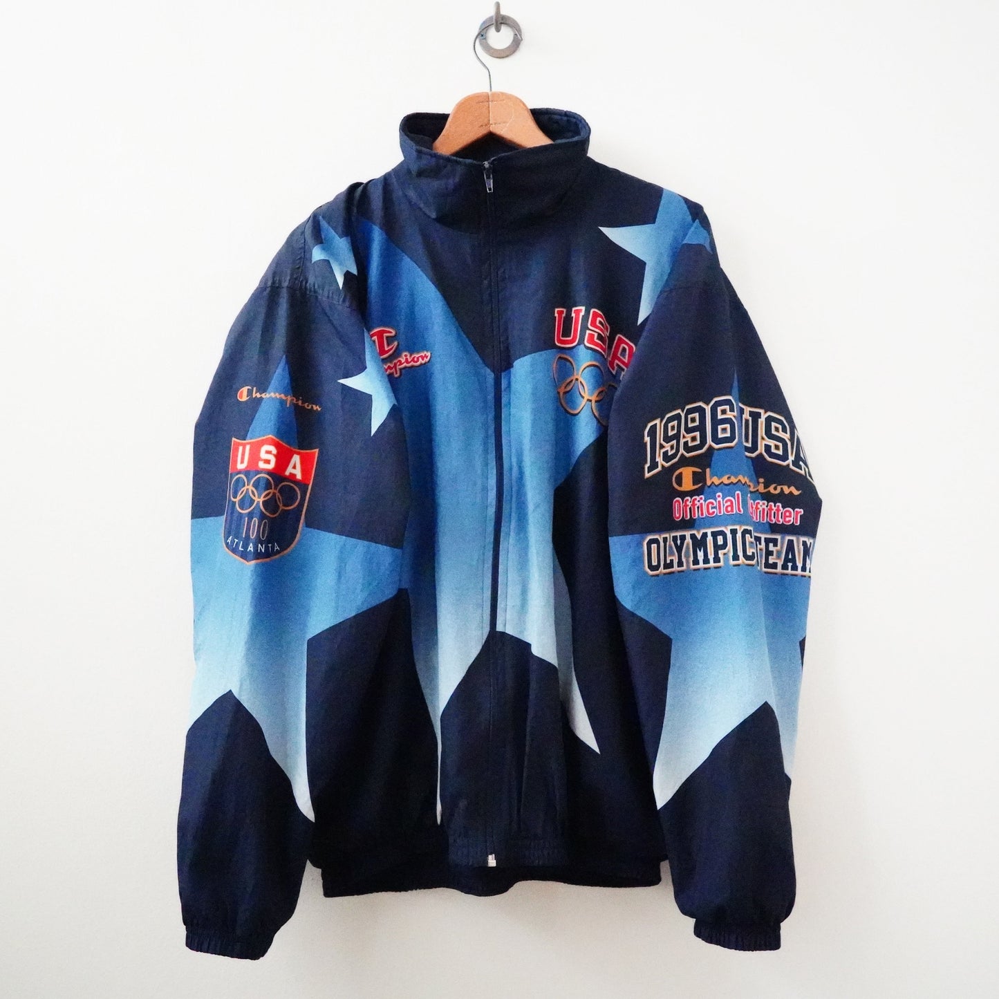 90s Champion Olympic polyester jacket