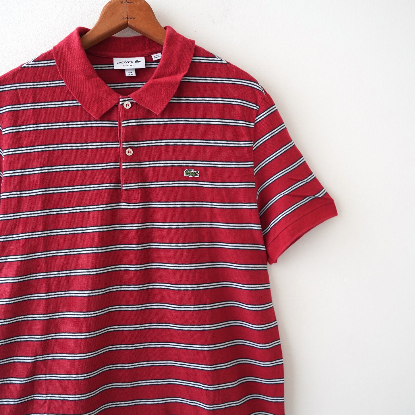 90s LACOSTE border polo shirt