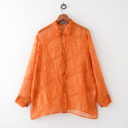 orange sheer shirt