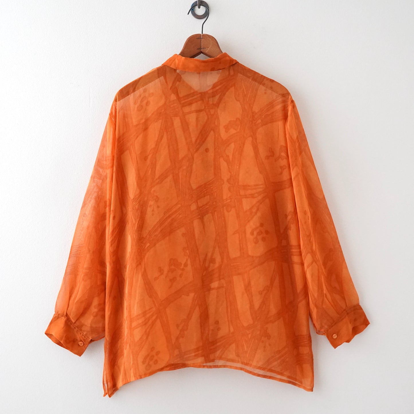 orange sheer shirt