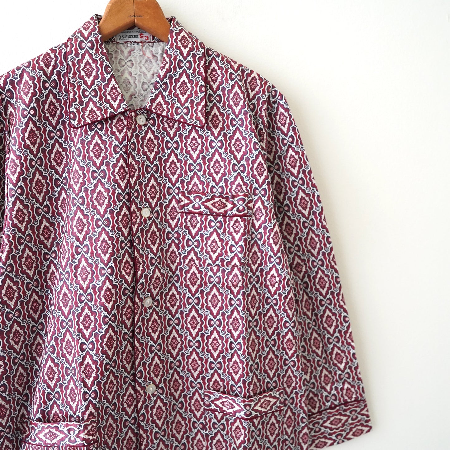 pattern pajama shirt