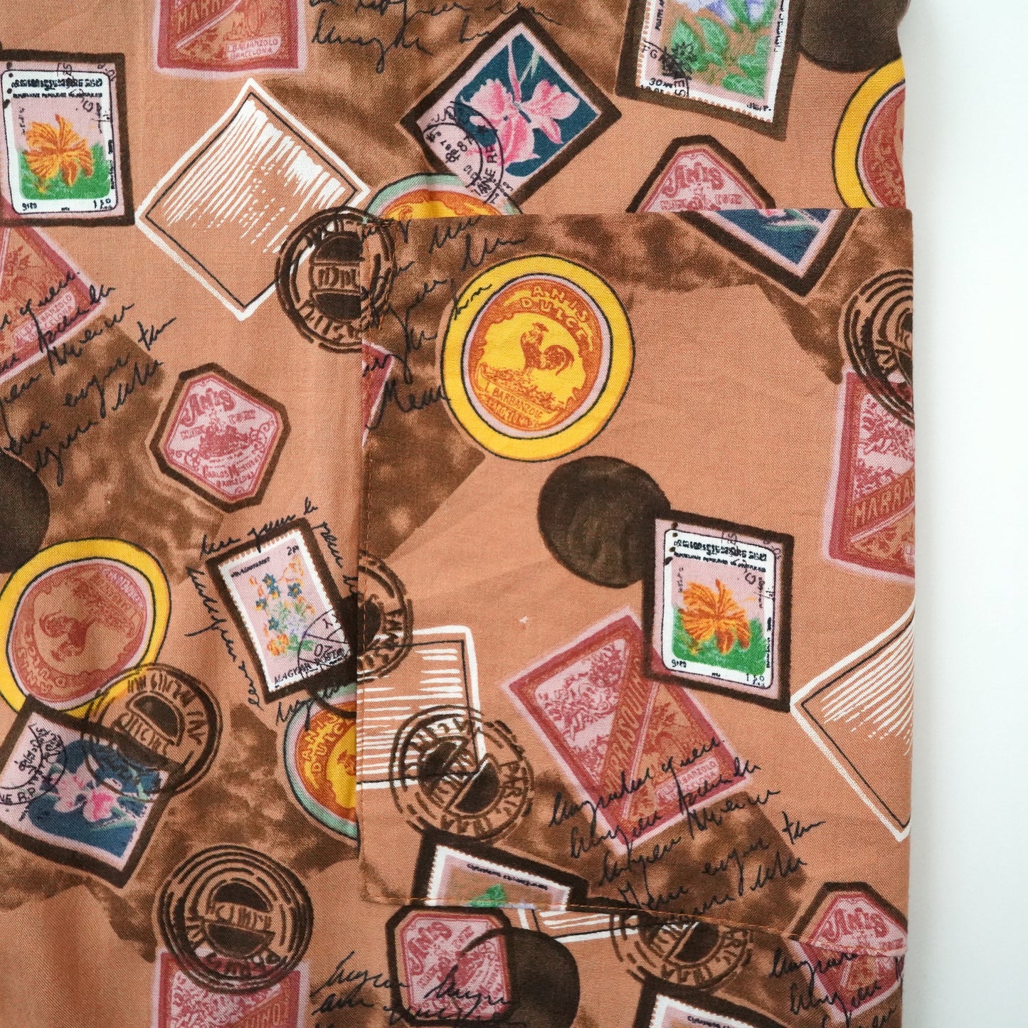 J.ANDREWS stamp collage rayon Jacket