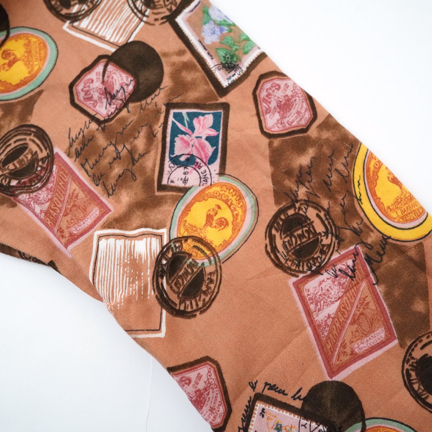 J.ANDREWS stamp collage rayon Jacket