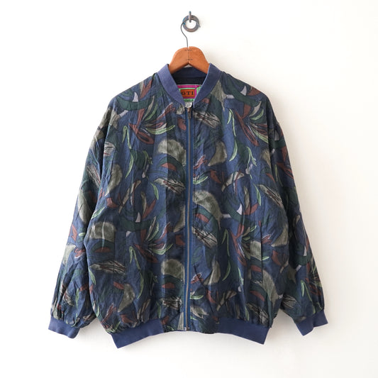 Silk blouson jacket