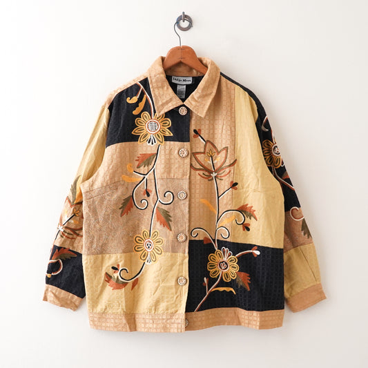 90s Flower pattern vintage jacket