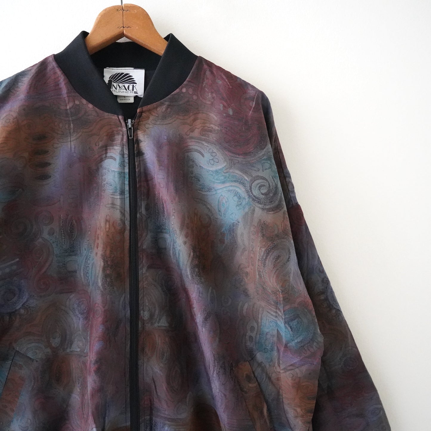 Paisley pattern Nylon jacket