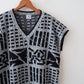90s Geometric knit vest