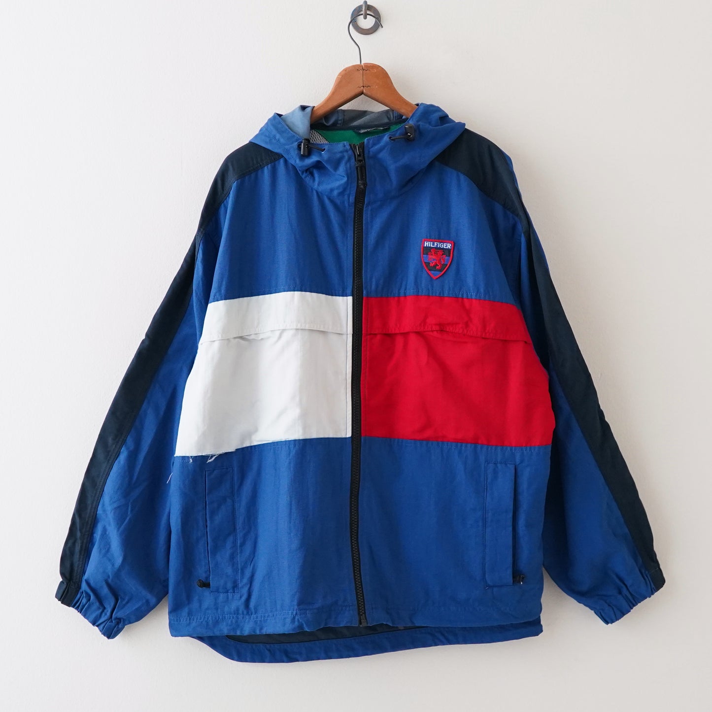 90s TOMMY hoodie nylon jacket