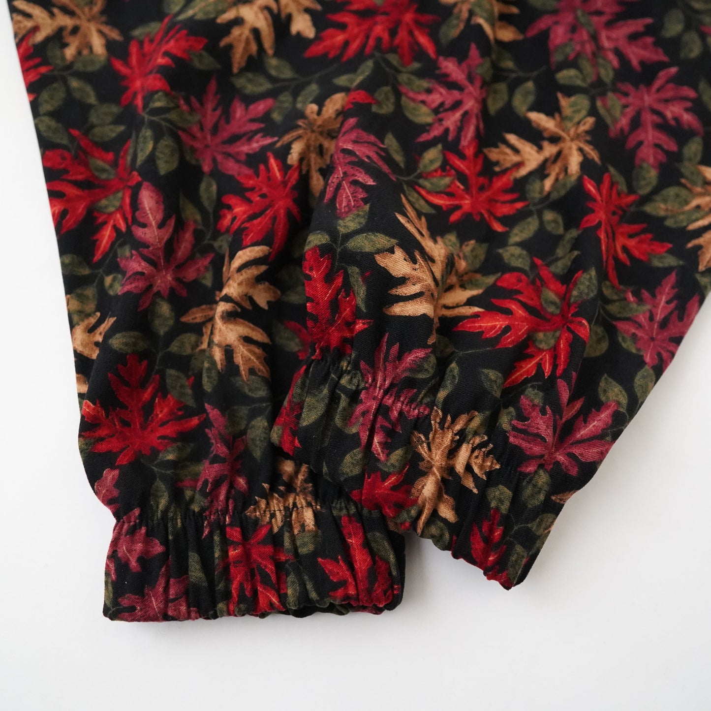 leaves pattern loose drizzler jacket