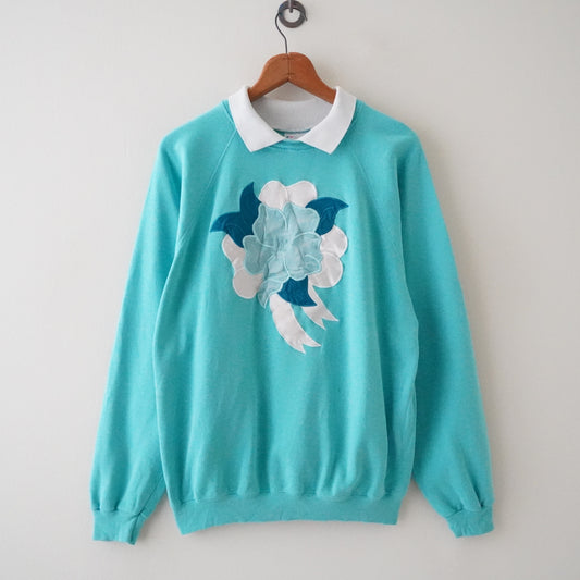 90s flower printed sweat