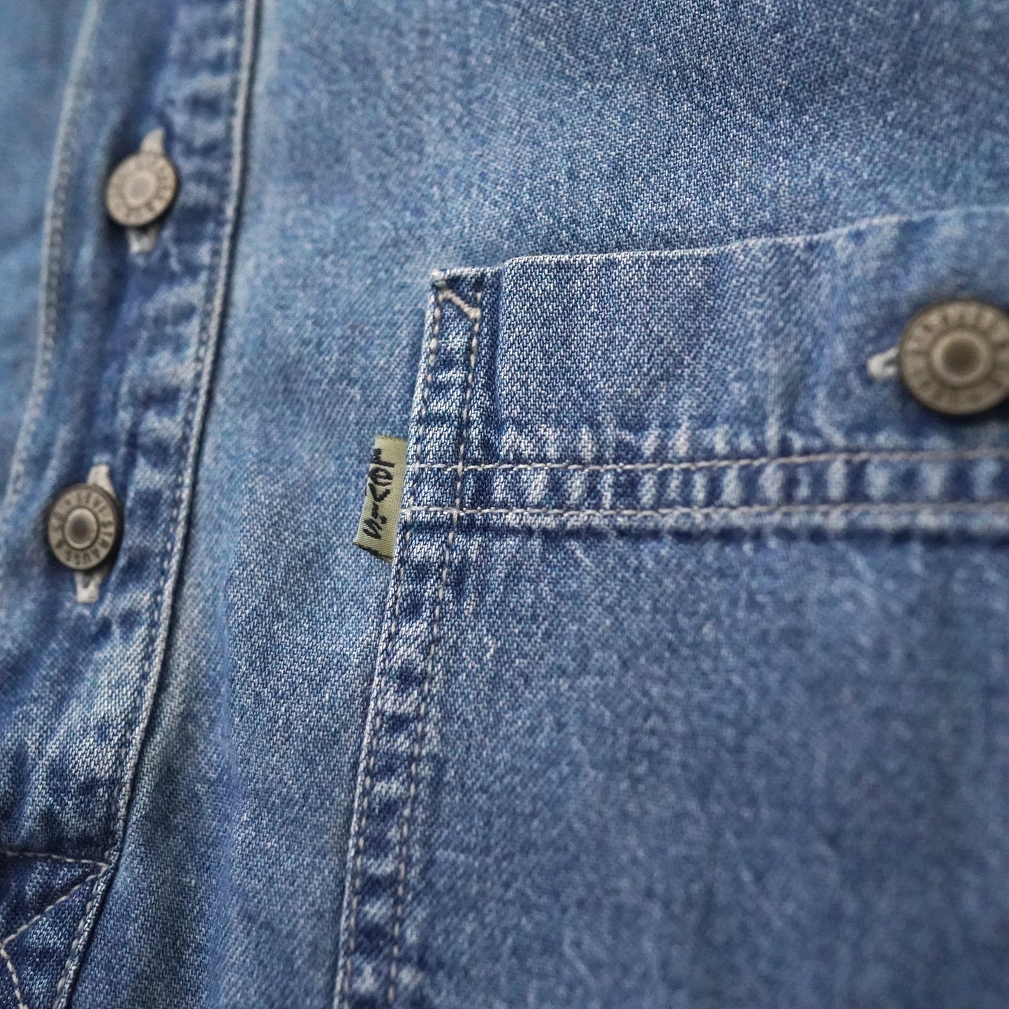 90s Levi's no collar denim shirts