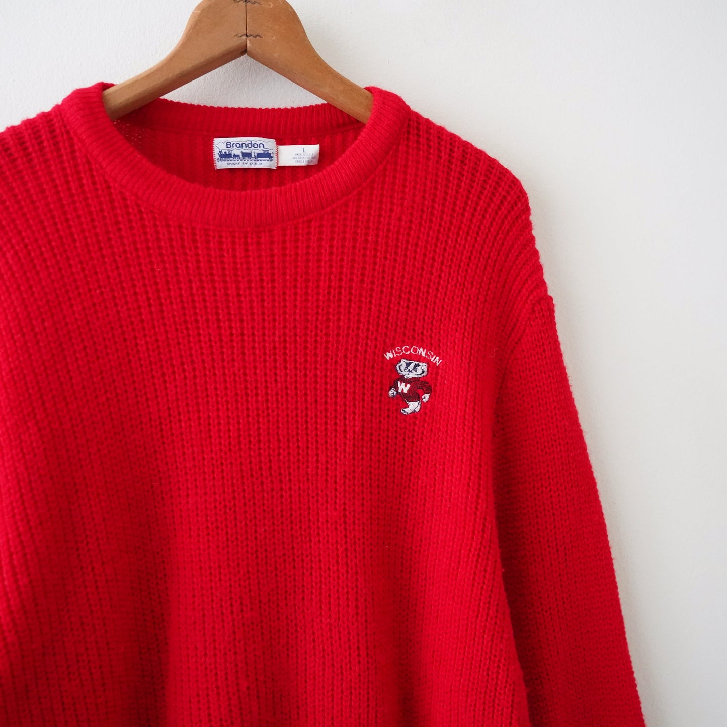 Wisconsin Badgers football knit sweater