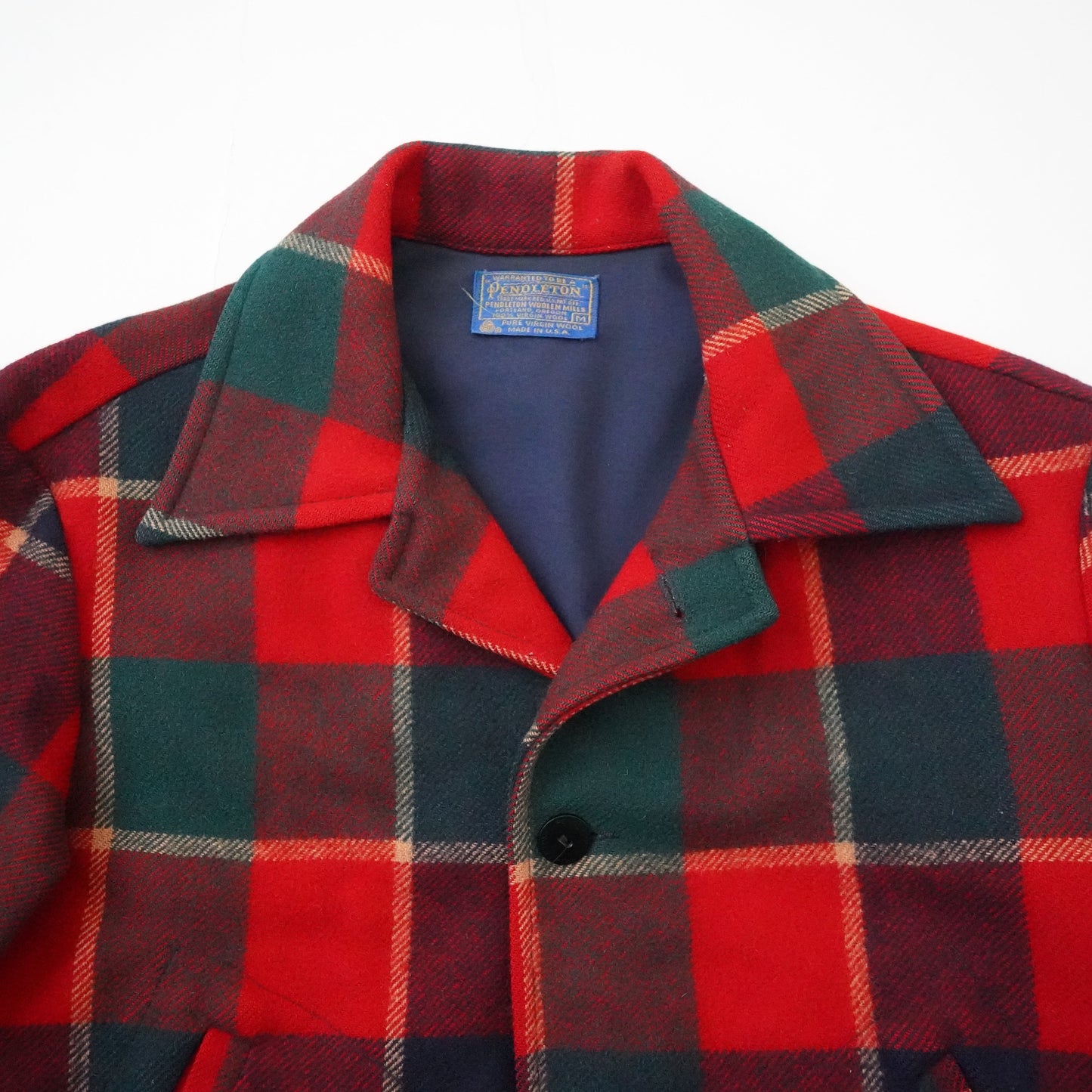 70s Pendleton check wool coat