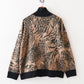 leopard blouson