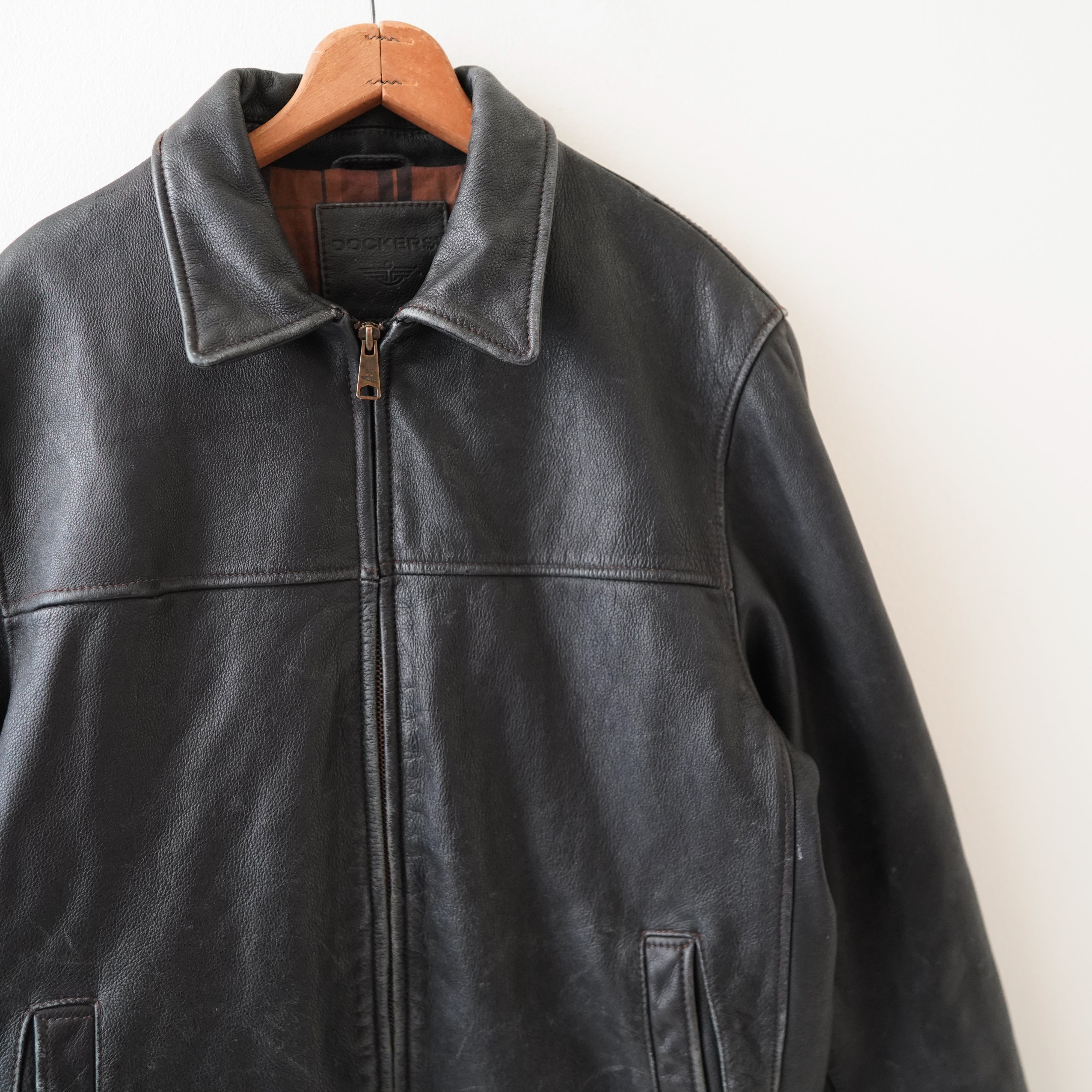 Dockers leather jacket – NEVERKNOWS