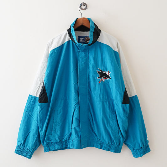 90s STARTER NHL San Jose Sharks nylon jacket