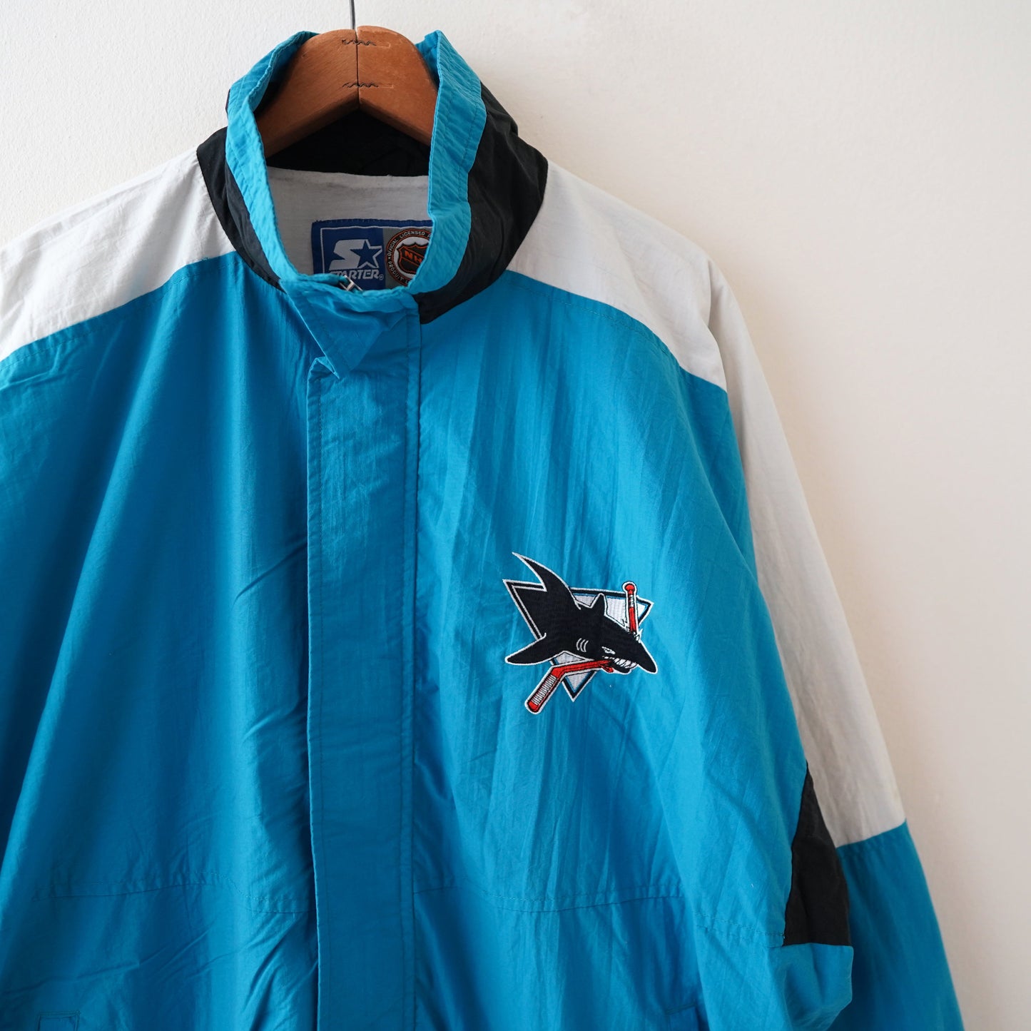 90s STARTER NHL San Jose Sharks nylon jacket