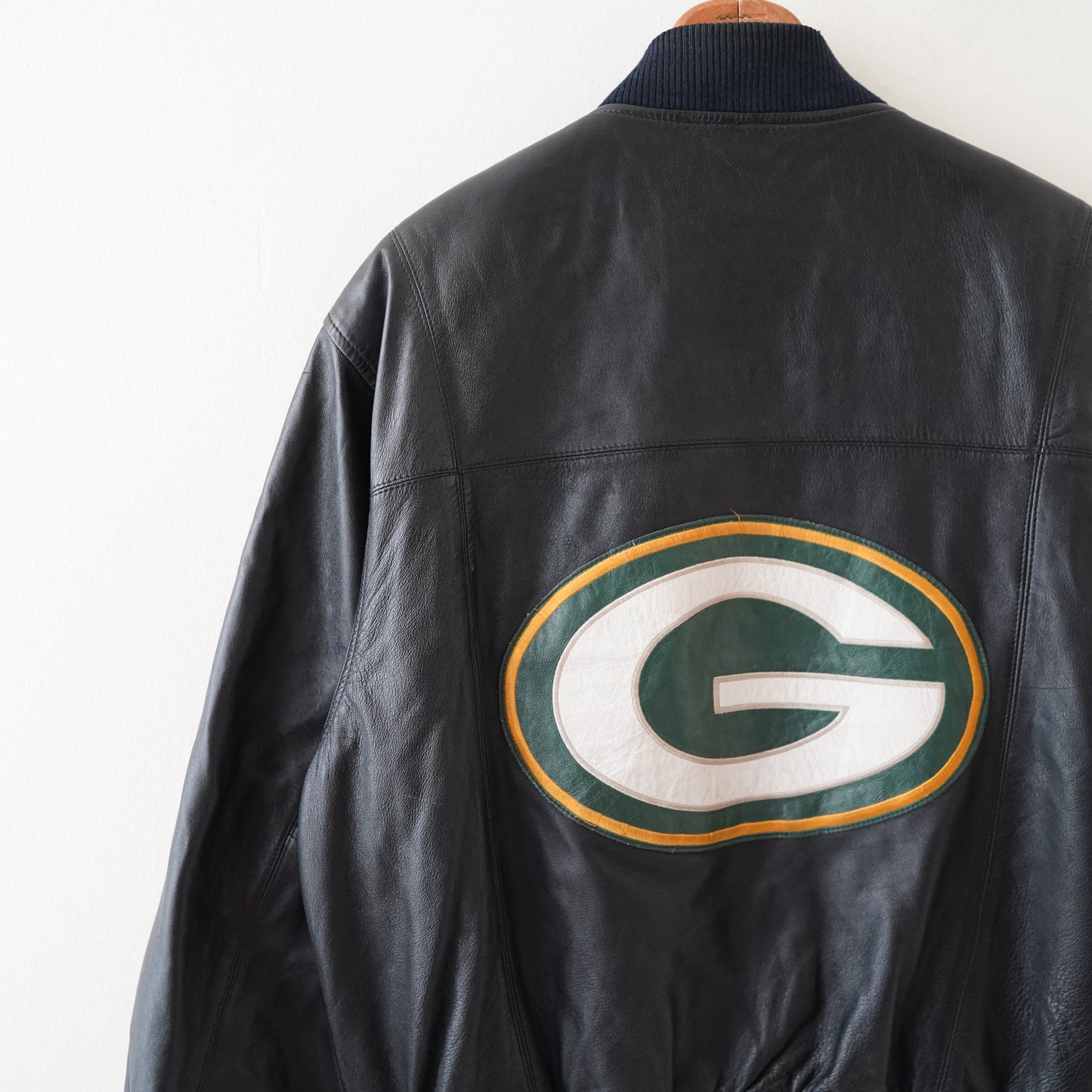 90s Green Bay Packers leather jacket