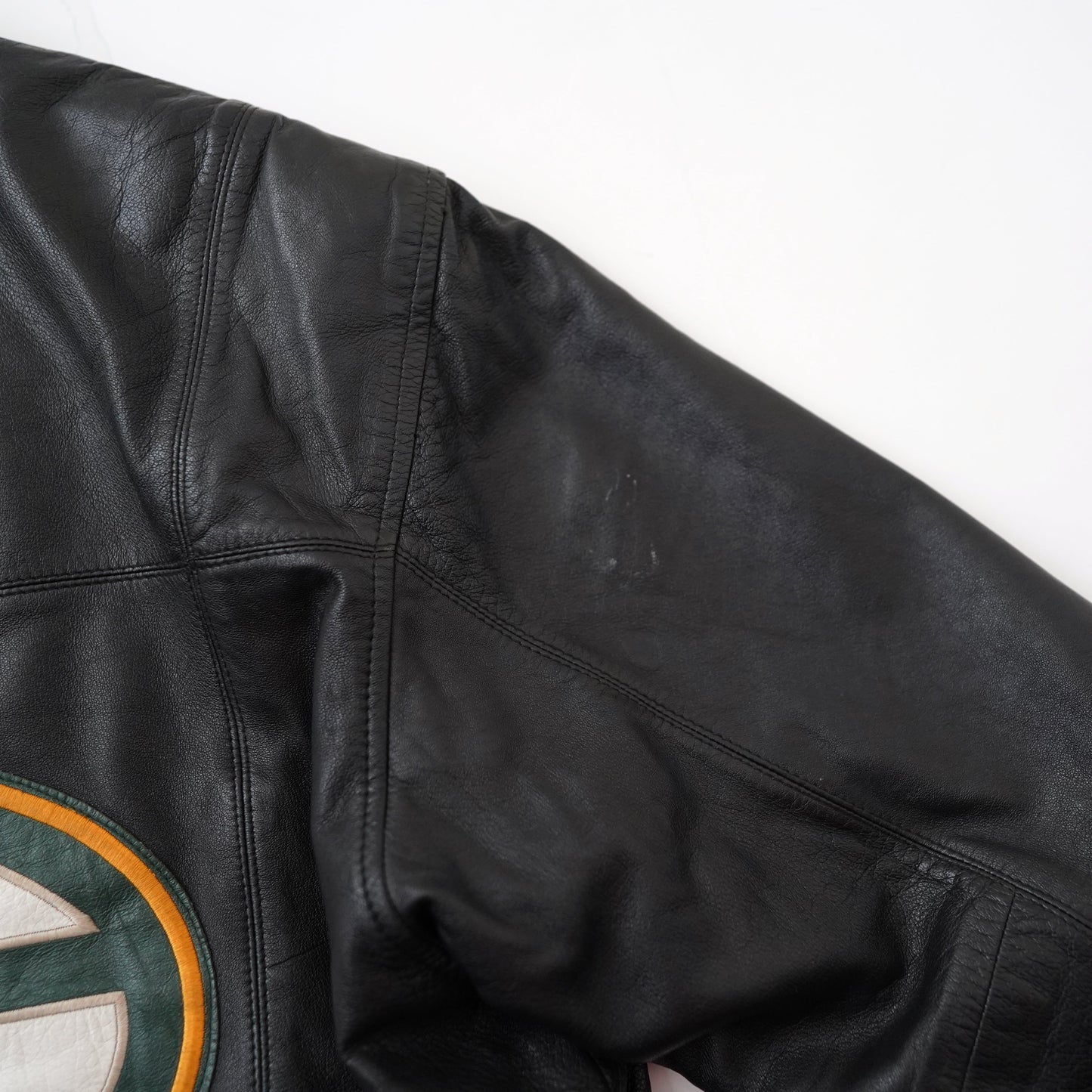 90s Green Bay Packers leather jacket