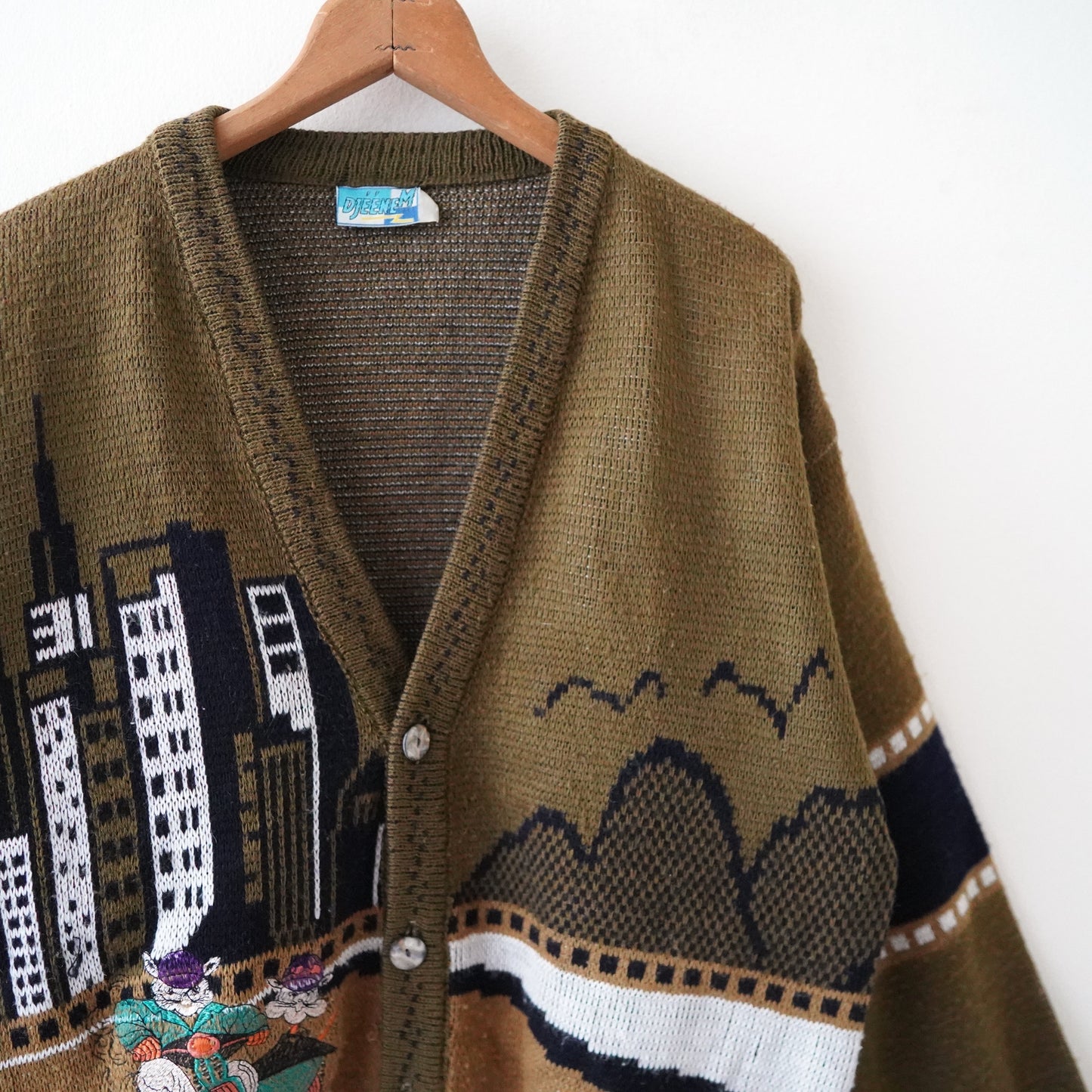 graphic cardigan