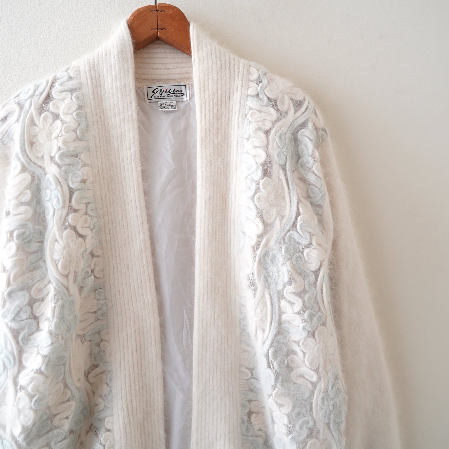 Shelton angora flower cardigan