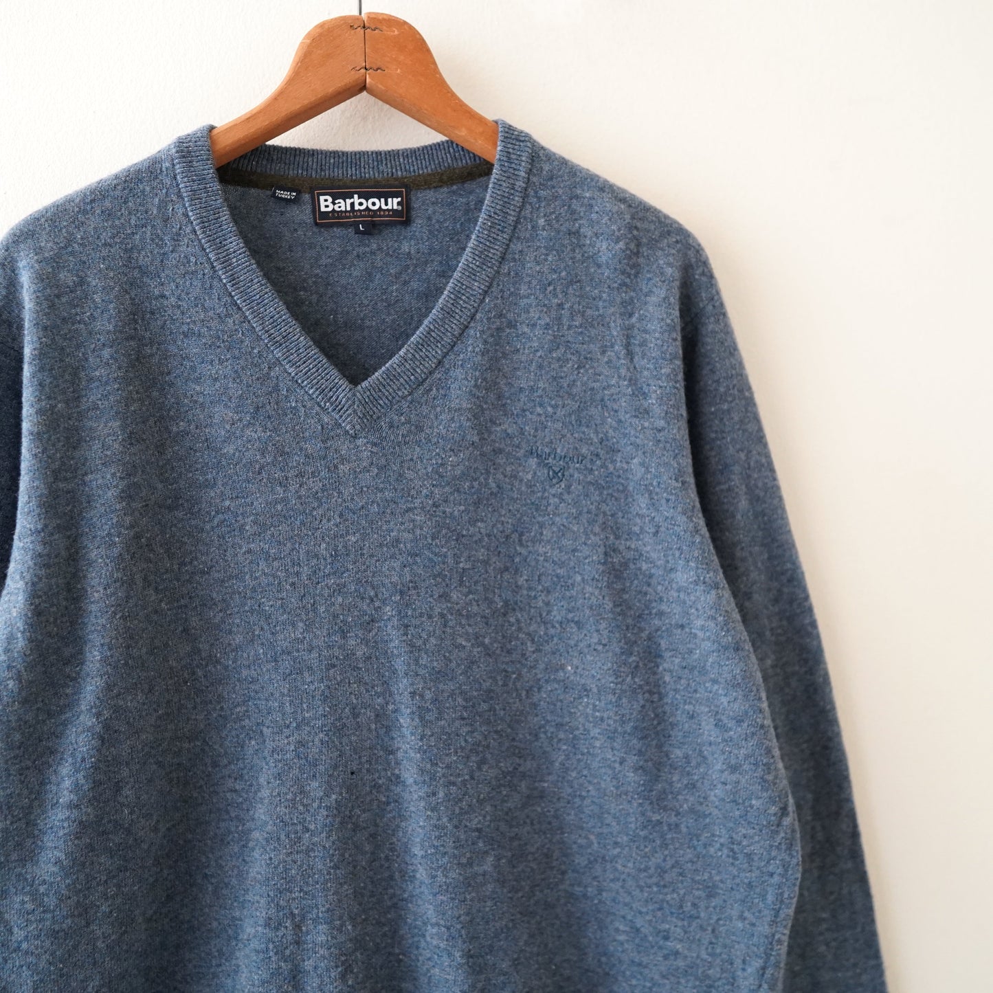 Barbour V-neck wool sweater