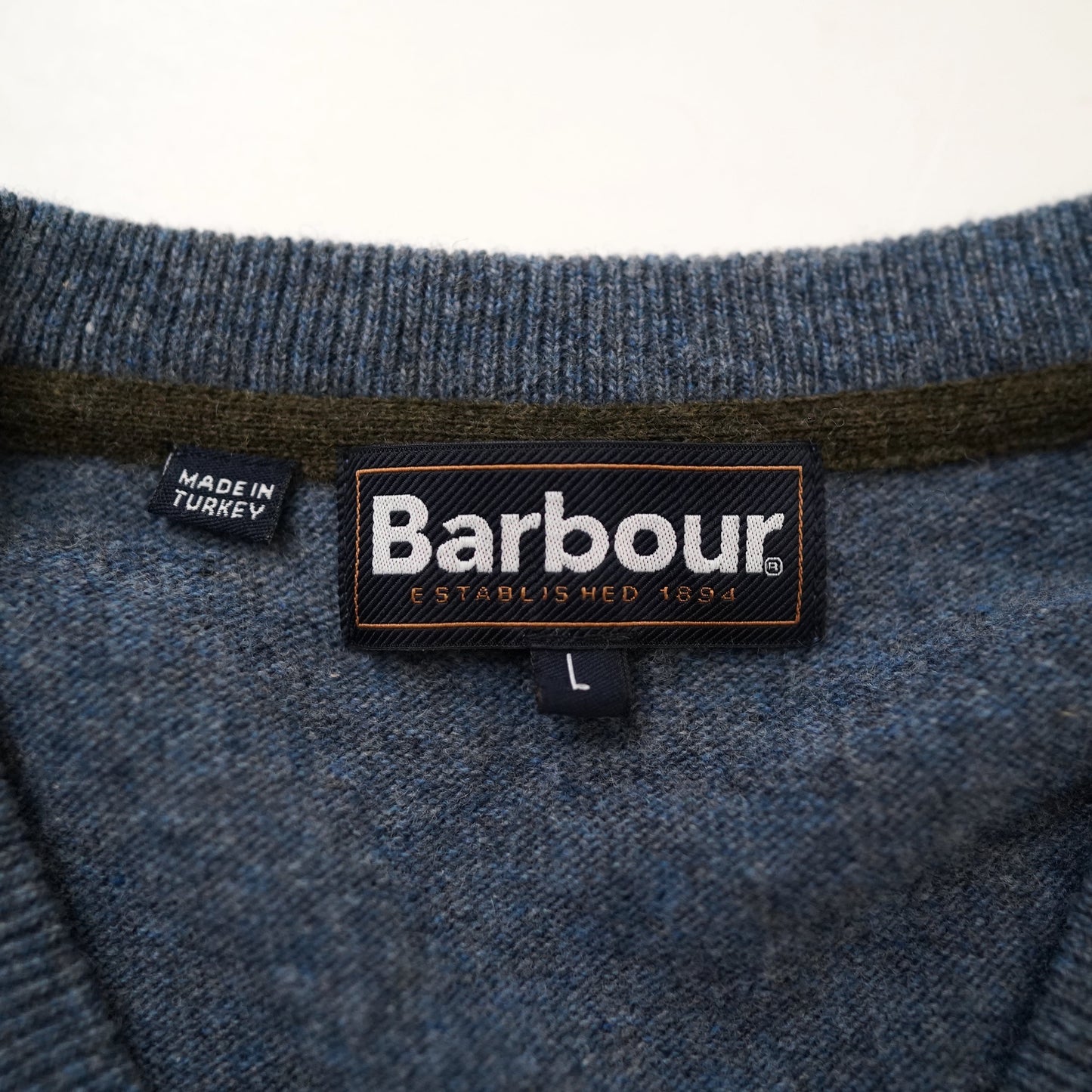 Barbour V-neck wool sweater