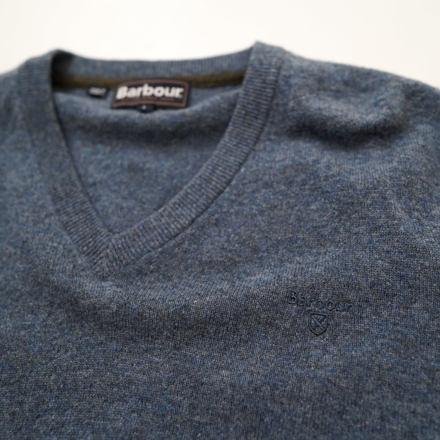 Barbour V-neck wool sweater