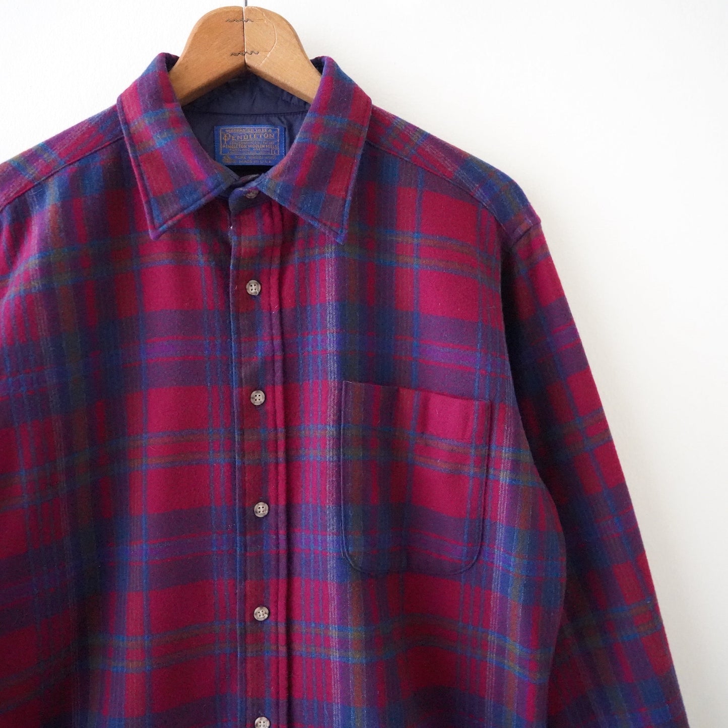 70s Pendleton wool plaid shirt