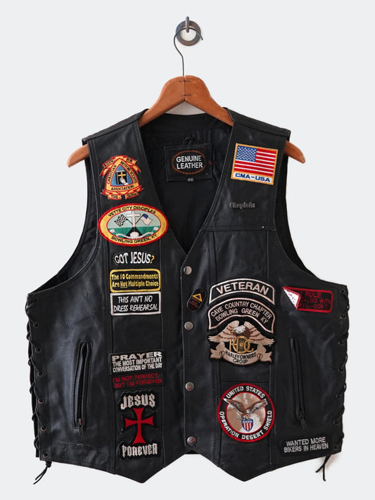 riders leather vest