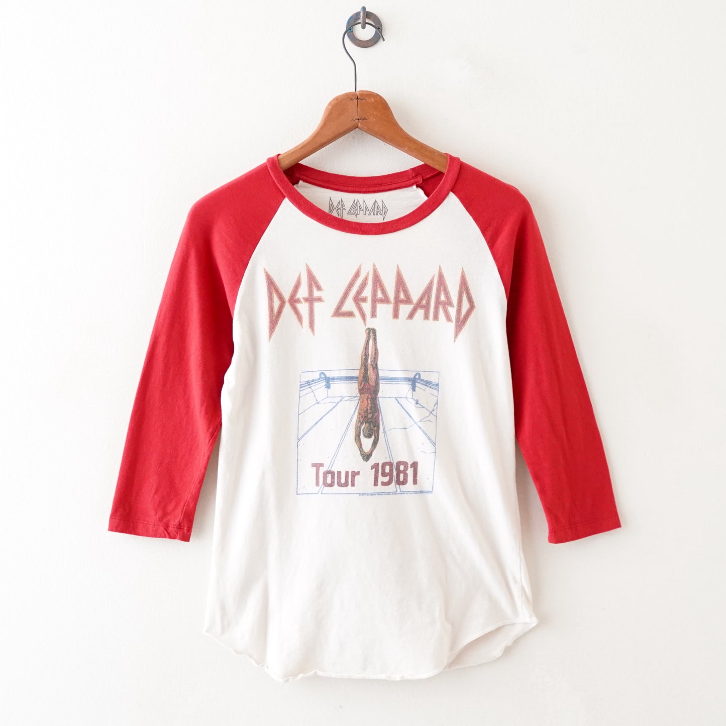 Def Leppard 七分丈 printed tee