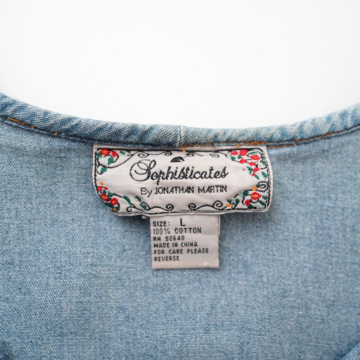 Sophisticates denim V-neck shirt