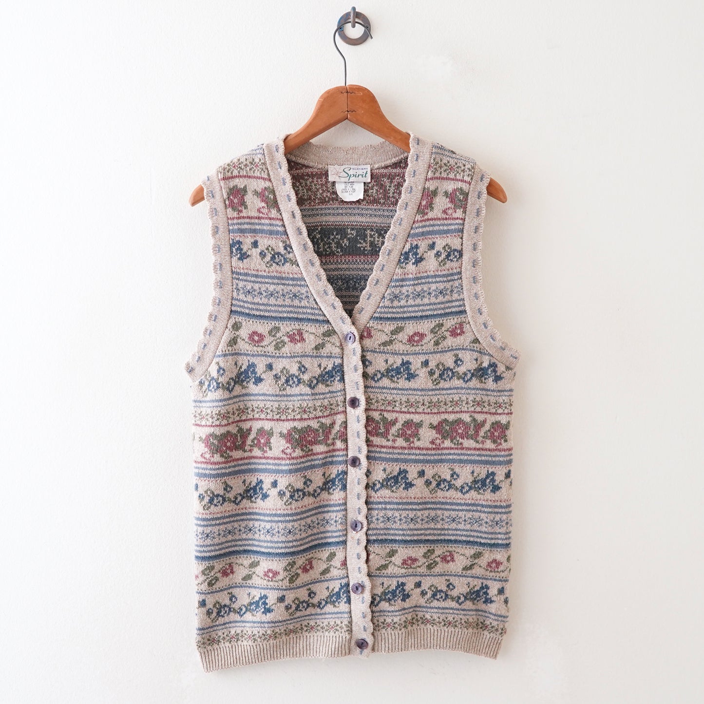 Spirit flower knit vest