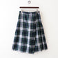 check plaid wrap skirt