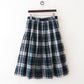 check plaid wrap skirt