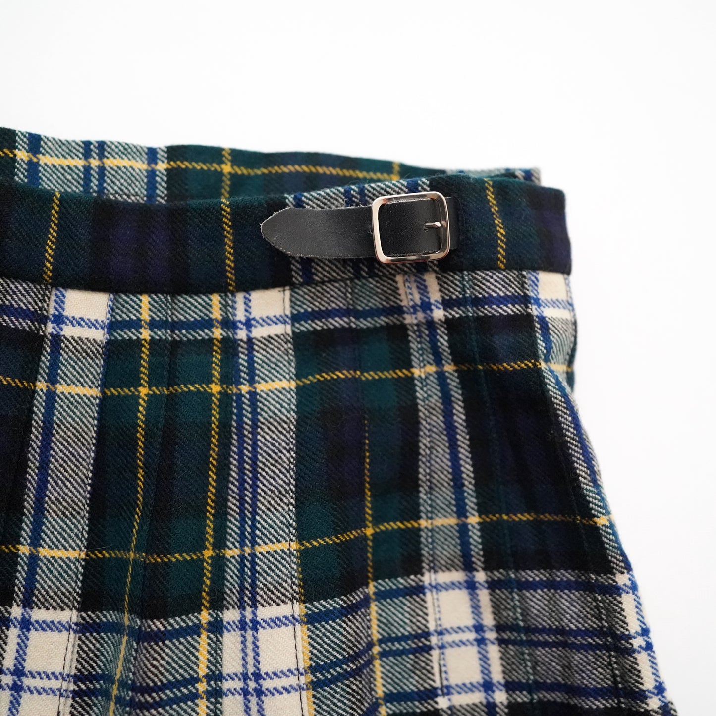 check plaid wrap skirt