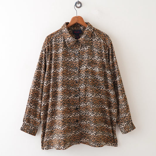 80s DENIM&CO leopard shirt